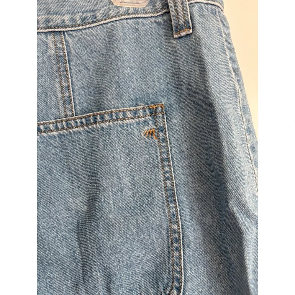 Madewell Denim Pleated Mini Skirt Girly Preppy Summer Festival Coastal Vacation